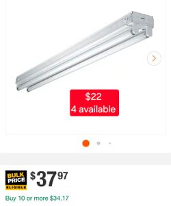 ✨️ Metalux 32-Watt 2-Light White 4 ft. Fluorescent Strip Light #7366
