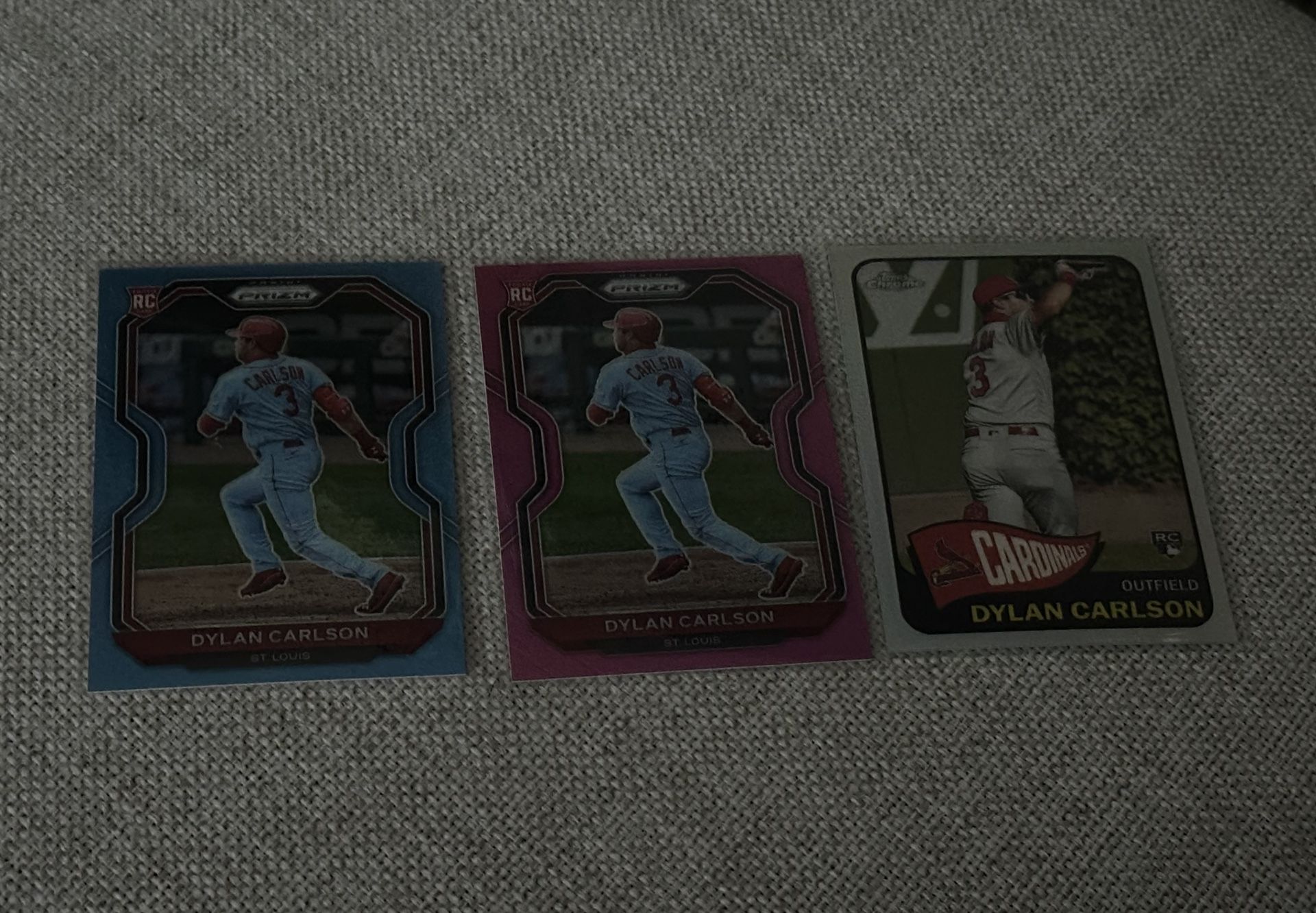 3 Rookie Cards Of Dylan Carlson