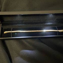 VVS1 Yellow Gold Moissanite tennis bracelet