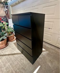 Tall Black 6-Drawer IKEA Dresser Chest