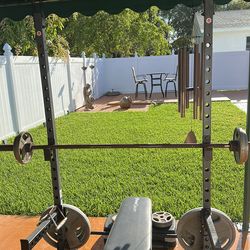 Weight Lifting set with Bench