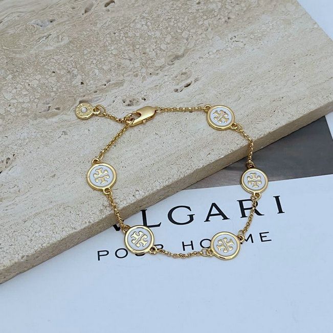 Tory Burch Bracelet White And Gold