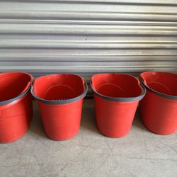 Red Water Buckets For Mopping 4 Available 5.00 EA