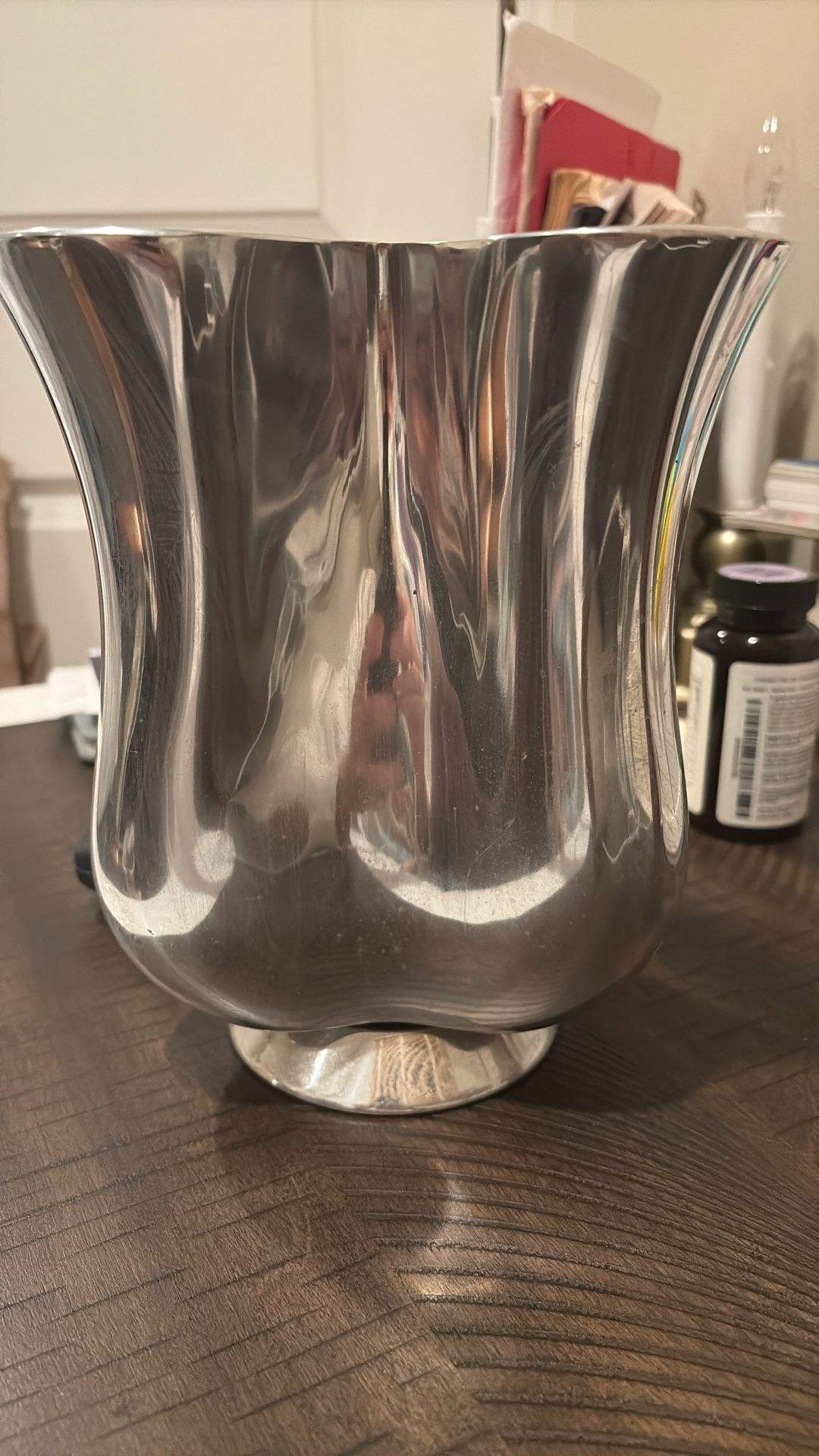 Nambe Tulip Vase/utensil Holder 