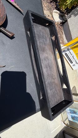 Long wood tray