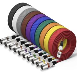 25 Feet Multicolored XLR Music Cables 