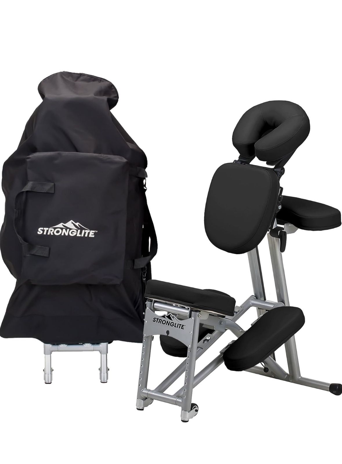 Like NEW- STRONGLITE Portable Massage Chair Ergo Pro II -Ultra-Strong, Lightweight, Folding Tattoo,Spa Massage
