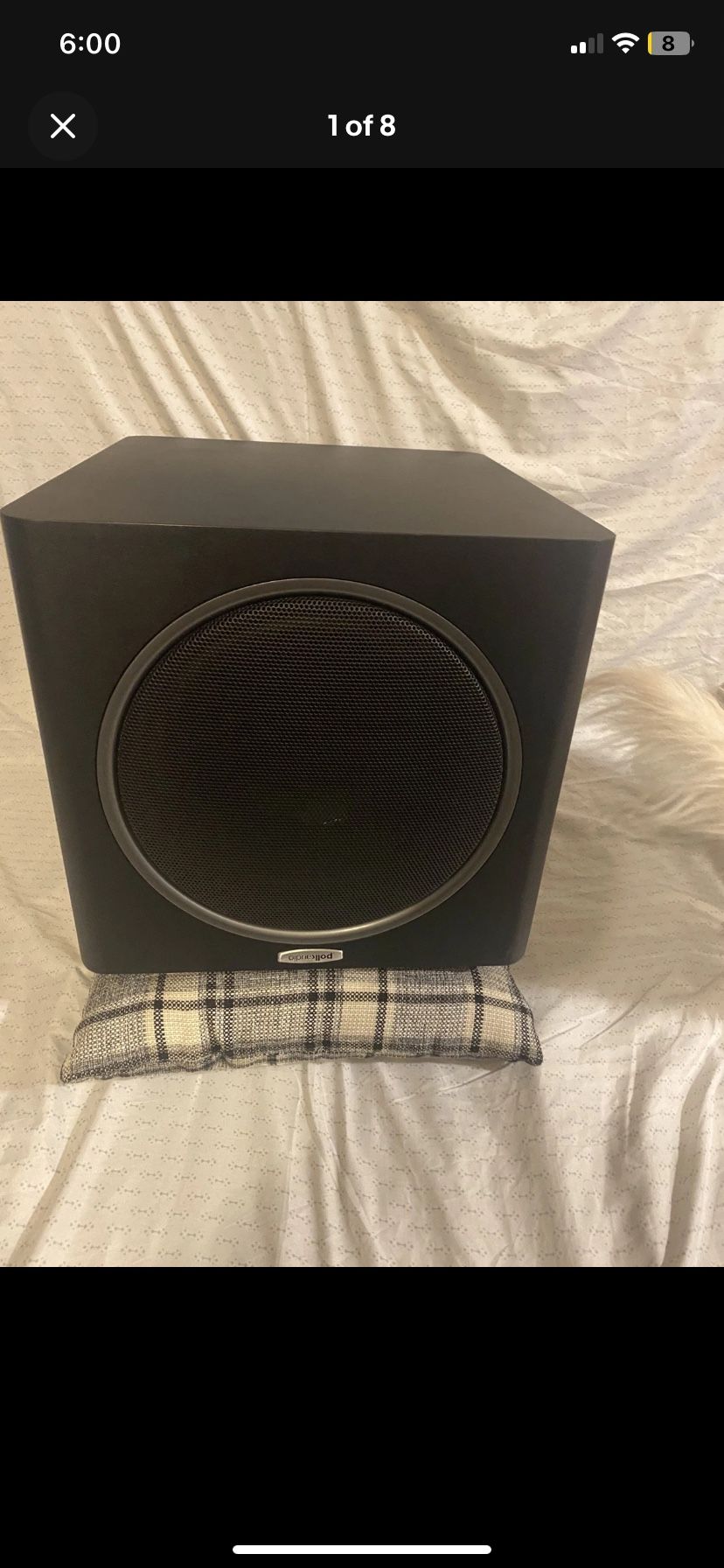 Polk Audio PSW110 Powered Subwoofer 10" Speaker 240 Watt With Power Cord