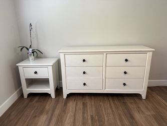 Six drawer dresser with nightstand