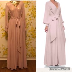 Surplice V Neck Maxi Dress size S