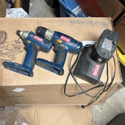 Ryobi Drill And Impact With Battery & Charger