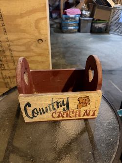 Vintage country catch all wooded box
