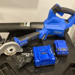 Kobalt Blower/saw/charger/battery