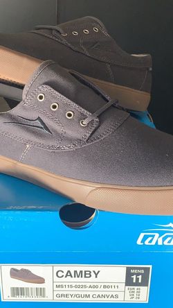 Lakai Camby grey/gum canvas size 11