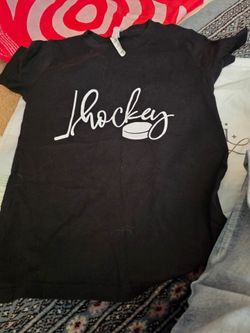 Girls Medium Black Hockey Shirt