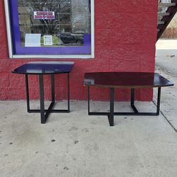 Set of 2 starter living room tables,  $35 for both
