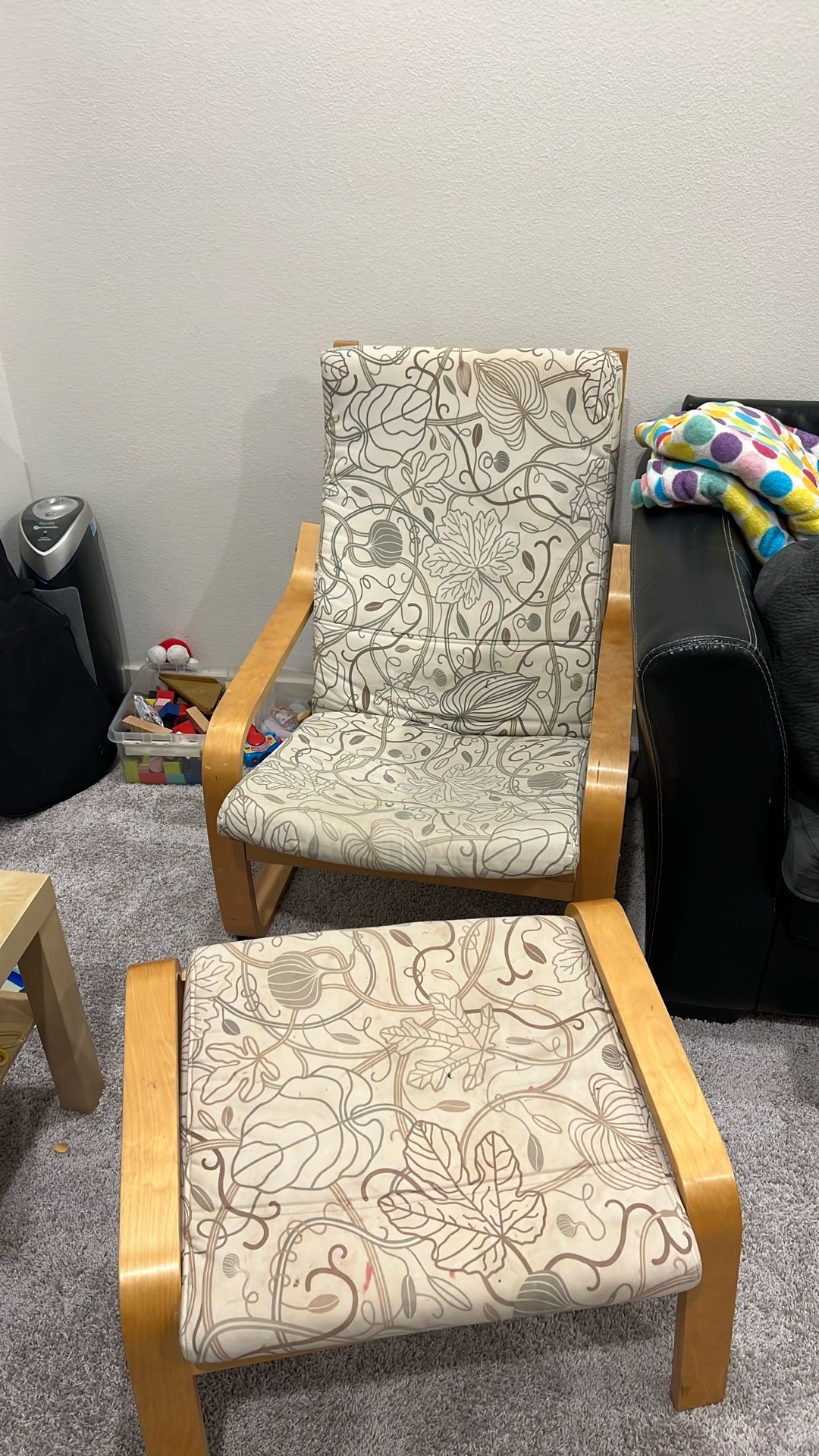 IKEA Rocking Chair With Ottoman