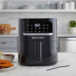 New In Box! West Bend Compact Air Fryer Space-Saving 5-Quart with One-Touch Presets