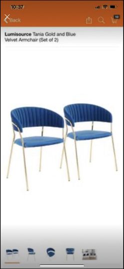 Set 2 Blue Chair Brand New 