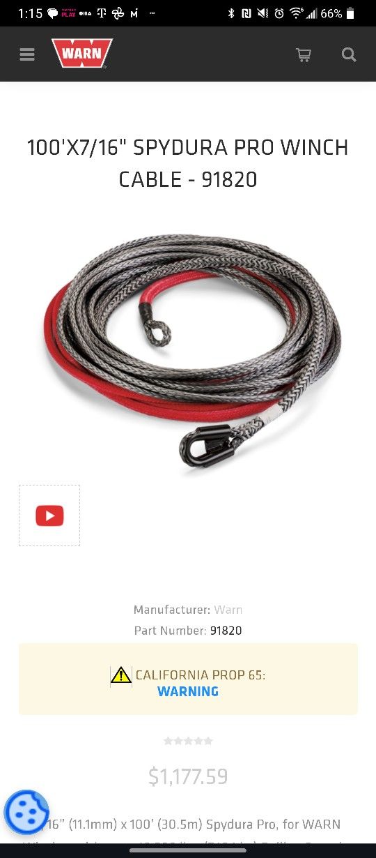 Winch Tow Rope