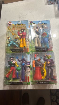 Set of 4 Beatles yellow submarine mcfarlane figures