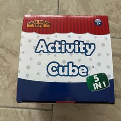 Real Wooden Activity Cube - 5-in-1 Educational Toy for Ages 2 and Up 