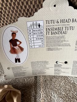 Girls Reindeer Tutu & Headband Costume Set