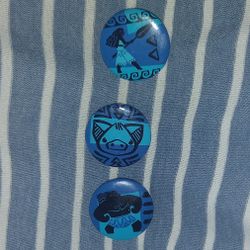 Rare Moana Button Pins