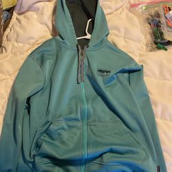 The Light Blue Patagonia, Zip Up Hoodie, Size Medium