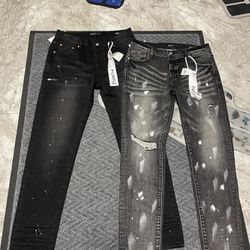 Purple Jeans Size 34 Brand New