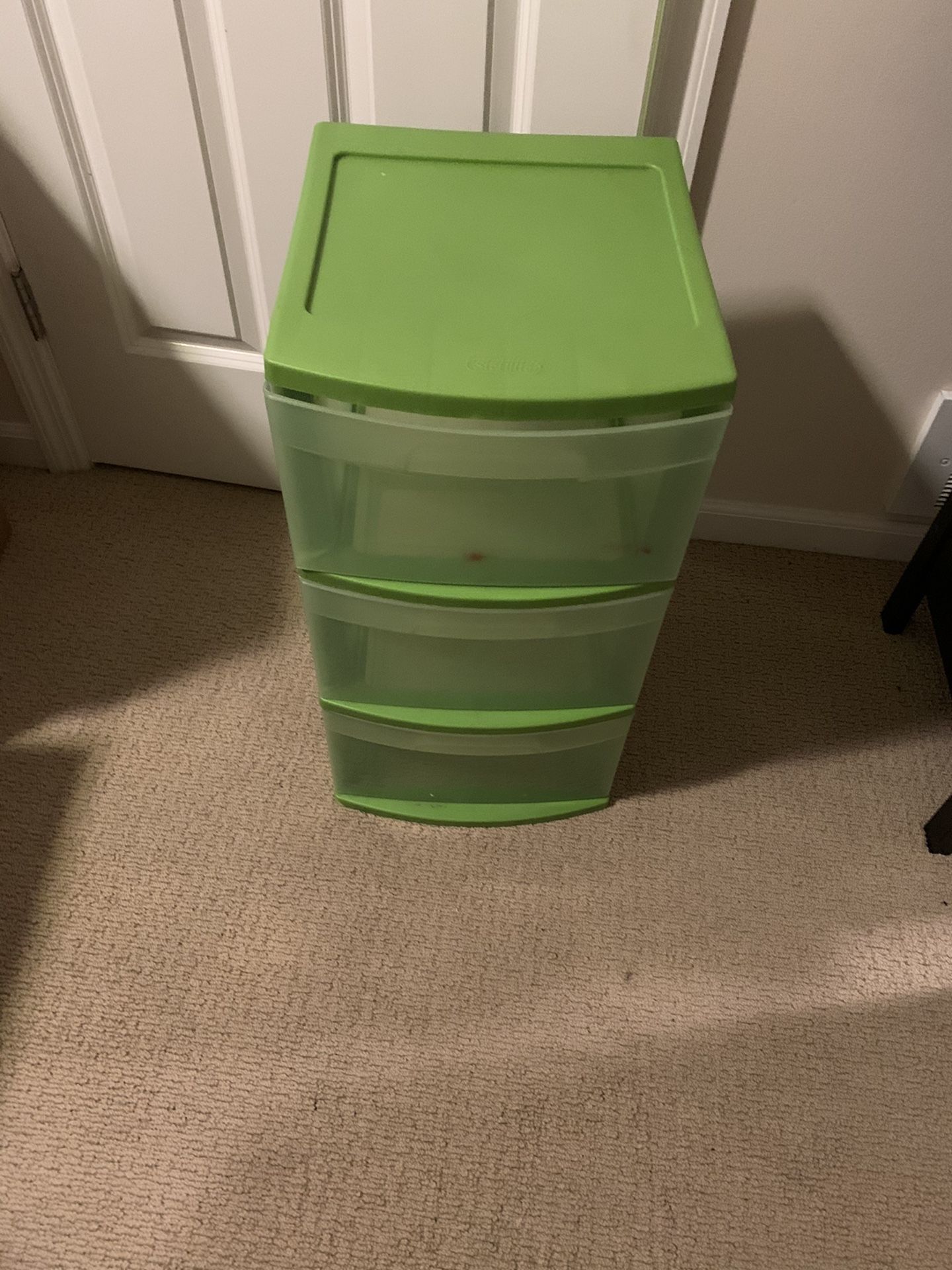 Green Plastic Storage Bin