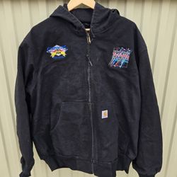 Mens Carhartt Canvas Black Hooded Jacket 