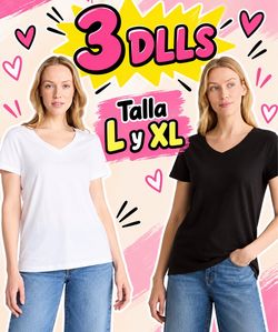 Women's V-Neck T-Shirt L and XL