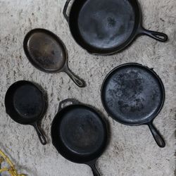 Cast Iron Pans 4 Lodge 1 USA $75 for ALL