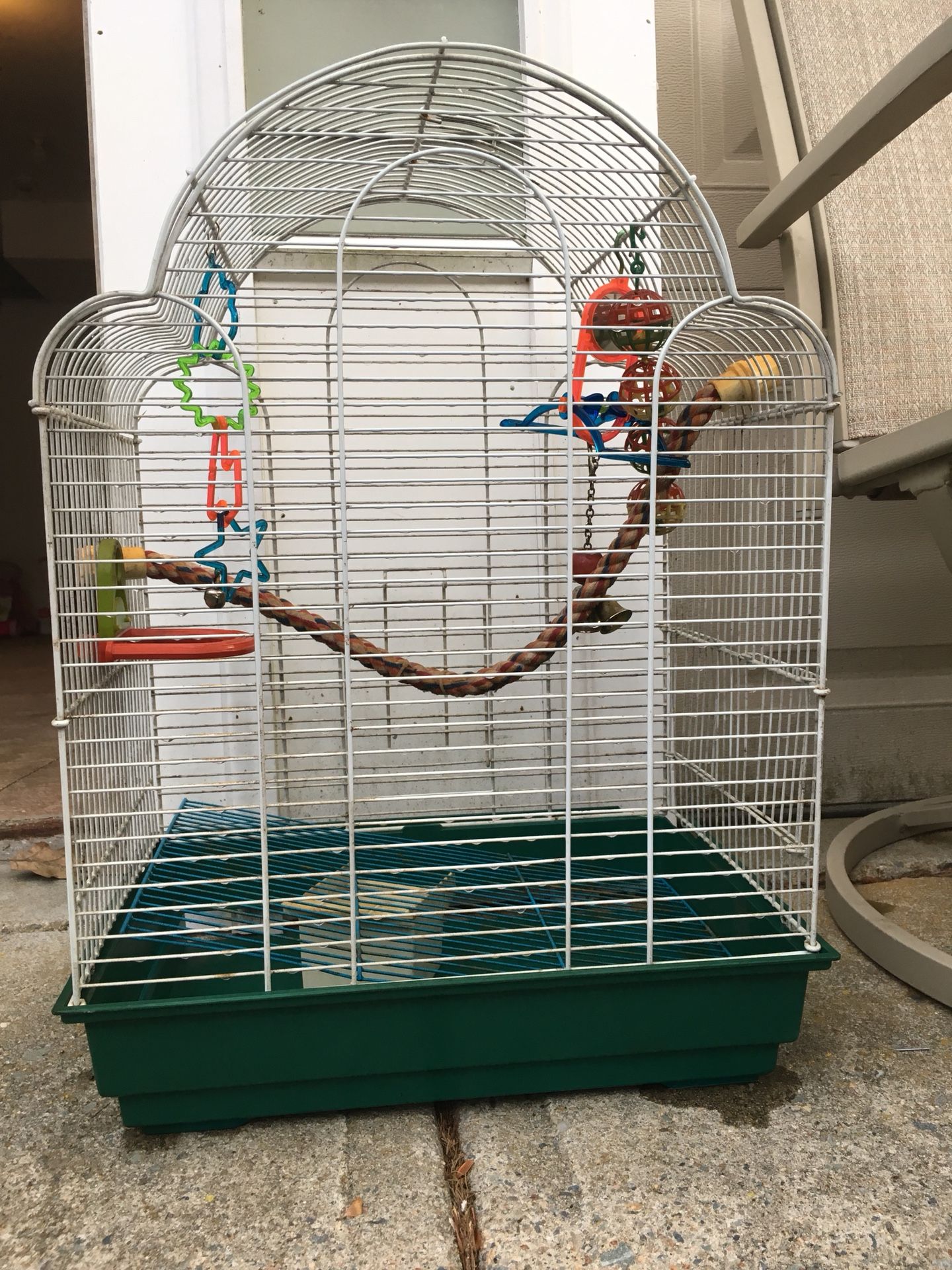 Bird cage. Had two parakeets in it at one point.