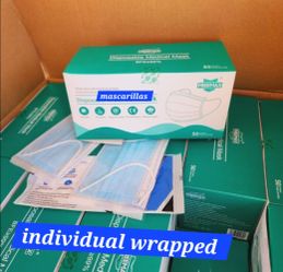 Face masks individual single wrapped
