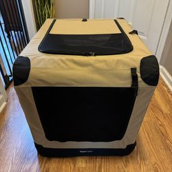 NEW Portable 30" Soft Foldable 2-Door Dog Crate - Pet Travel Kennel - Car Seat Carrier - $76 Retail