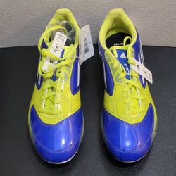 NEW Womens ADIDAS F10 TRX FG Royal Blue / Lime Soccer Cleats Futball Boot Sz 5.5