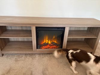 TV Stand with Electric Fireplace Insert