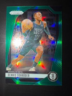 2024-25 Panini Prizm Dennis Schroder #218 Green Prizm – Nets