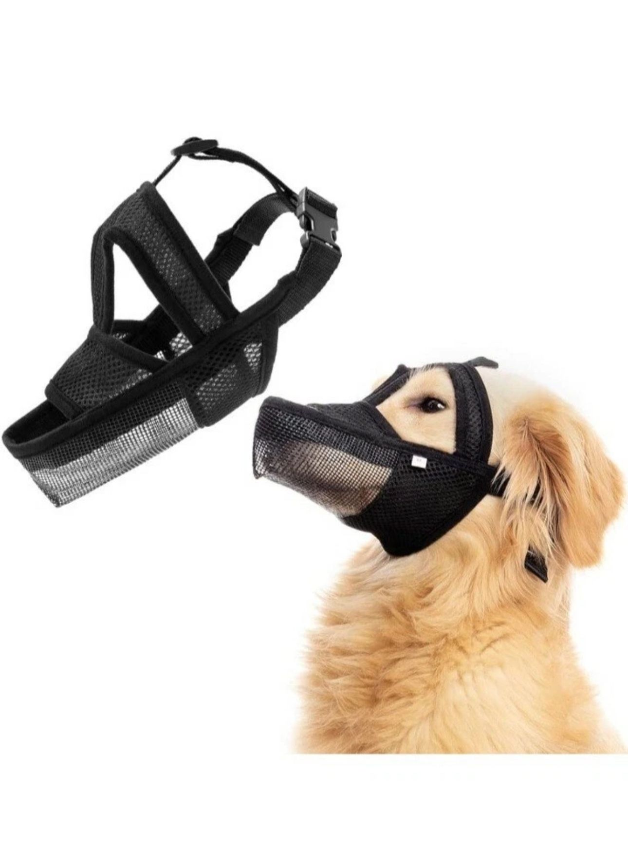 BINGPET Breathable Soft Dog Muzzle Air Mesh Drinkable Pet Muzzle, Anti-Biting.... Features & details Size L: Mouth Girth 9in - 10.2in, Head Girth : 1