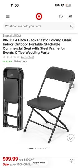 Black Folding Chairs - VINGLI 4