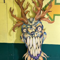 Large Painting By REN On Wood