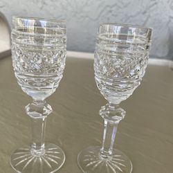 Two (2) WATERFORD Crystal 4.5" CASTLETOWN Pattern Apéritif Cordial Liqueur Glass