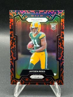 2023 Panini Prizm Snakeskin Prizm #334 Jayden Reed RC (Case Hit)