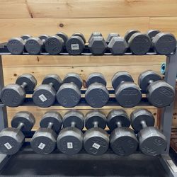 Cast Iron Dumbbell Complete Set 