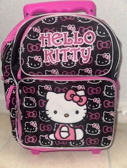 NEW SMALL HELLO KITTY ROLLING BACKPACK