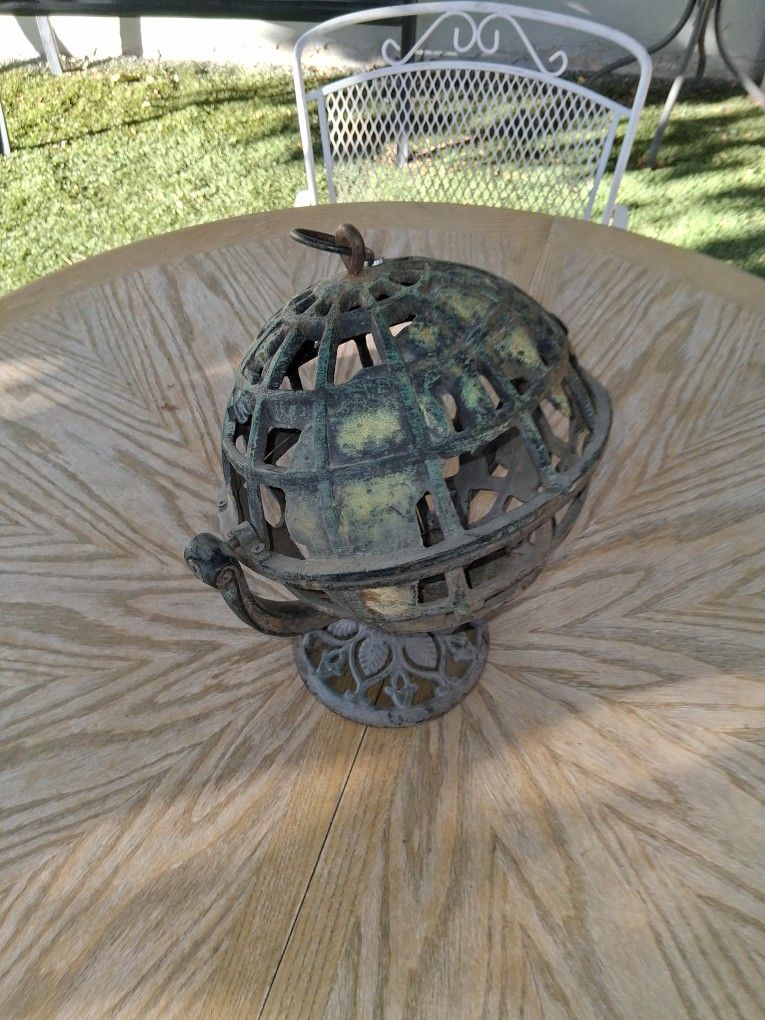Antique Globe Candle Holder