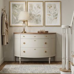 Antique Demilune Dresser SOLID WOOD 