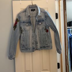 Pac Sun Denim Jacket W Roses 